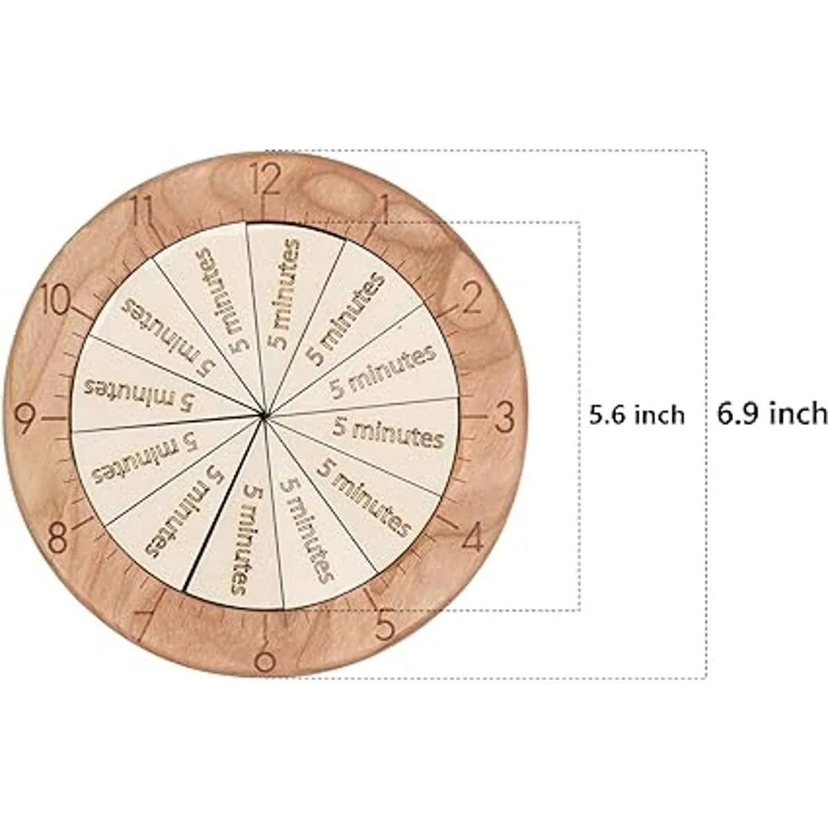MerryHeart Reloj de aprendizaje de fracción de tiempo de_6