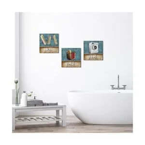 VANSEEING 3 piezas de letrero de lavandería para_3