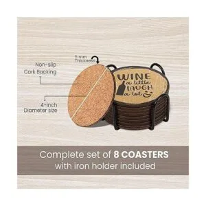 Good Vibes Juego de 8 posavasos para bebidas con_3
