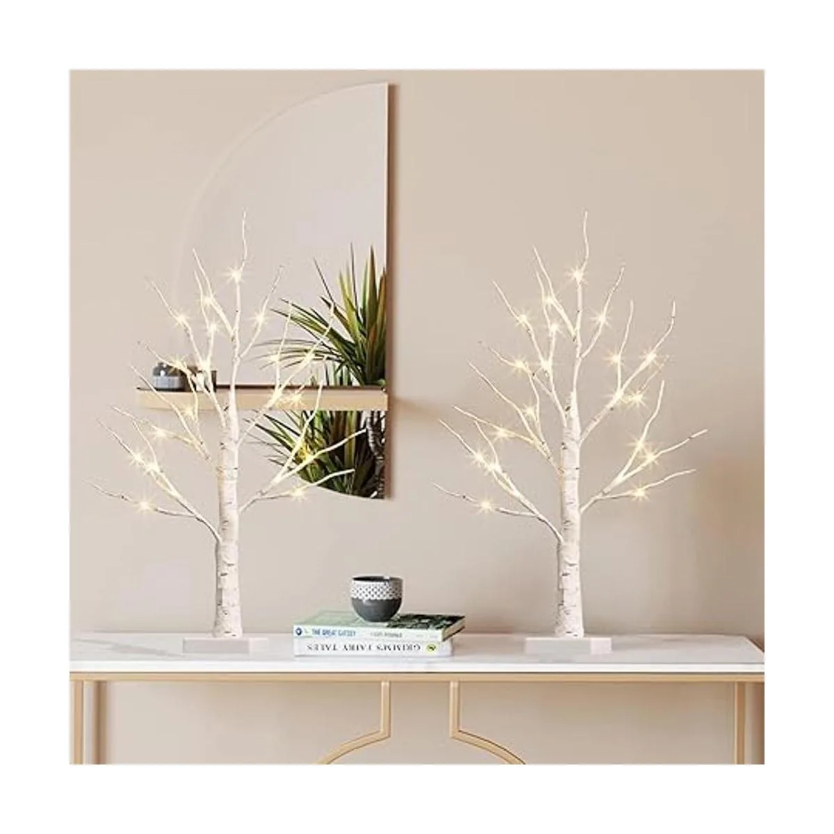 EAMBRITE Juego de 2 luces LED de abedul de 2 pies y 24_3