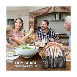 DTICON Organizador de cubiertos de metal para utensilios_6