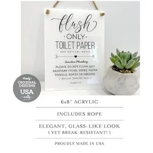 Letrero de baño de diseño de fontanería sensible de 6 x 8_2