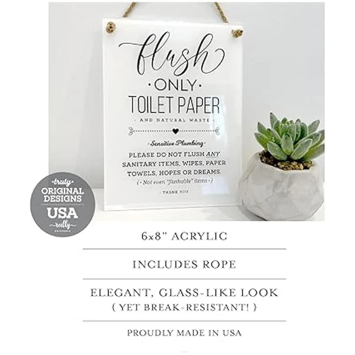 Letrero de baño de diseño de fontanería sensible de 6 x 8_2