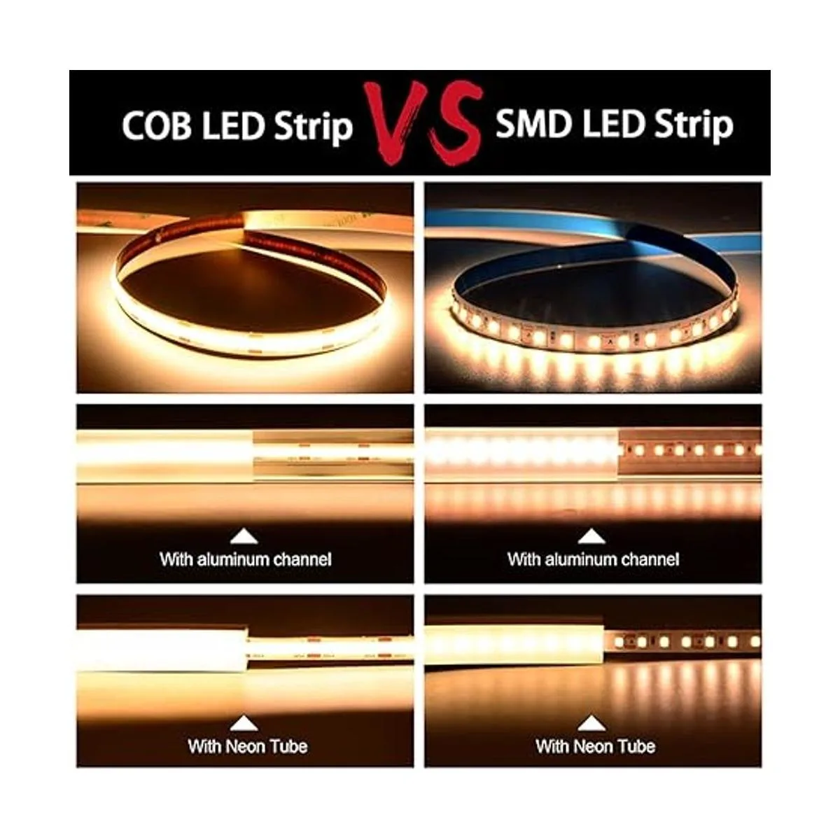 LLTOP Tira de luces LED COB blanca de 6000 K CC 24 V_2