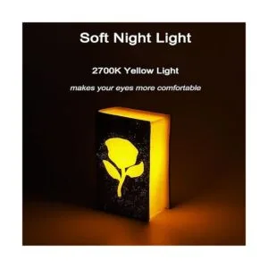 Lámpara de noche LED con temporizador luz de libro AAA_5