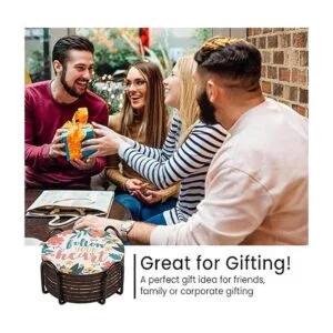 Good Vibes Juego de 8 posavasos para bebidas con_7