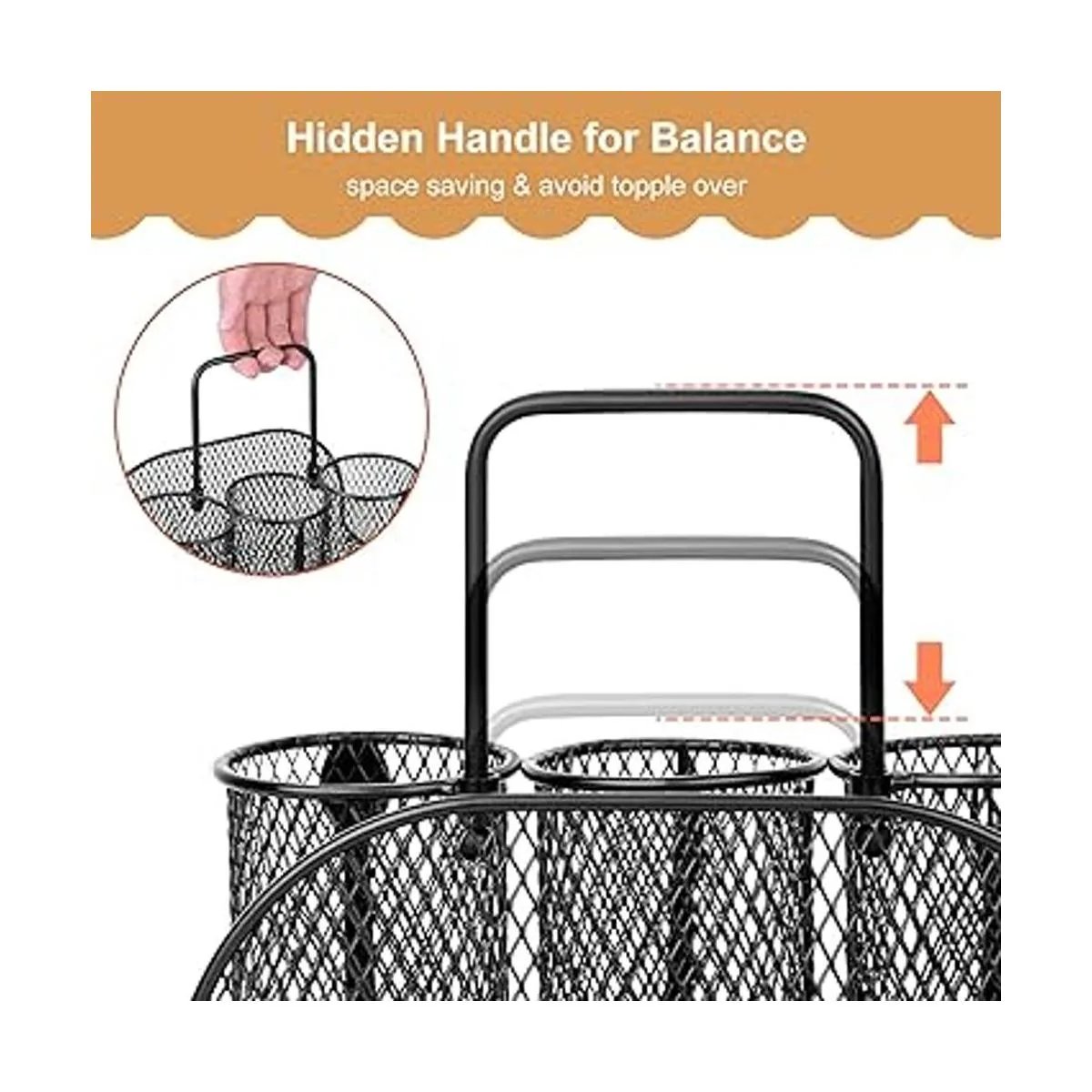 DTICON Organizador de cubiertos de metal para utensilios_5