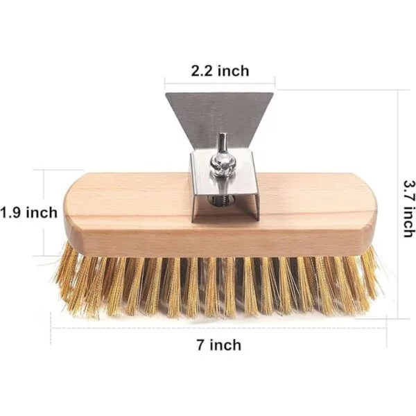 SHANGPEIXUAN Pizza Oven Brush 7 Inch Brass Bristles_4