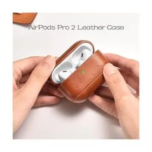 ICARER Funda AirPod Pro 2 funda portátil de cuero genuino_6