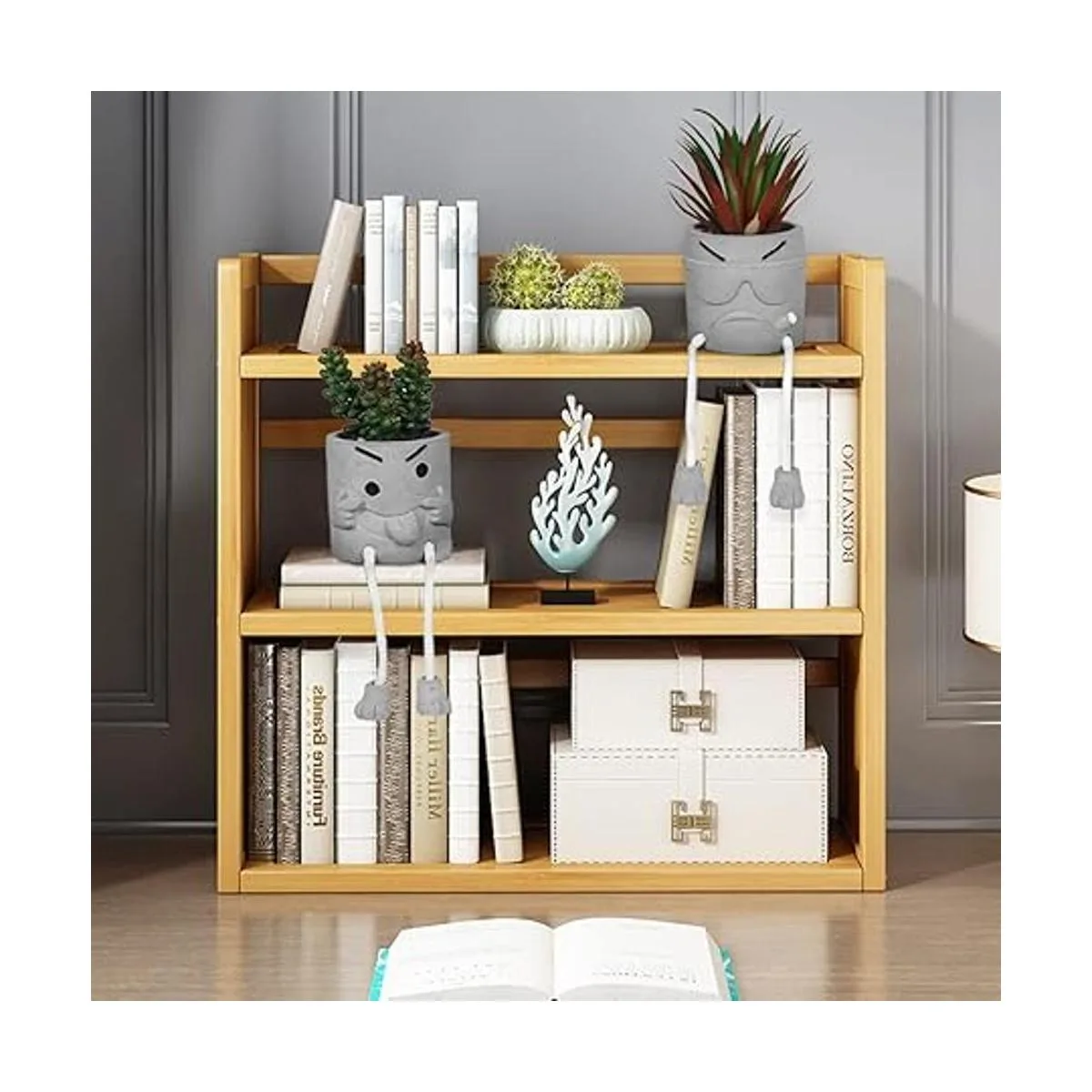 SEMSOIIO Juego de 2 suculentas artificiales plantas_5