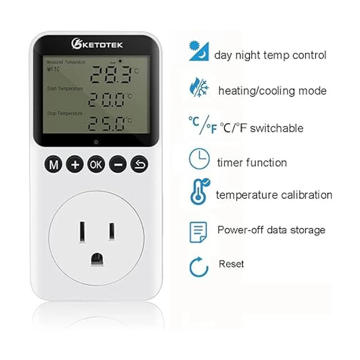 KETOTEK Enchufe digital de control de temperatura del_3