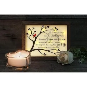 WOODEXPE Caja de sombra conmemorativa LED de regalo de_2