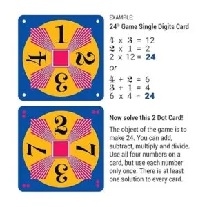 24 Game Juego de cartas de matemáticas de 96 cartas_3