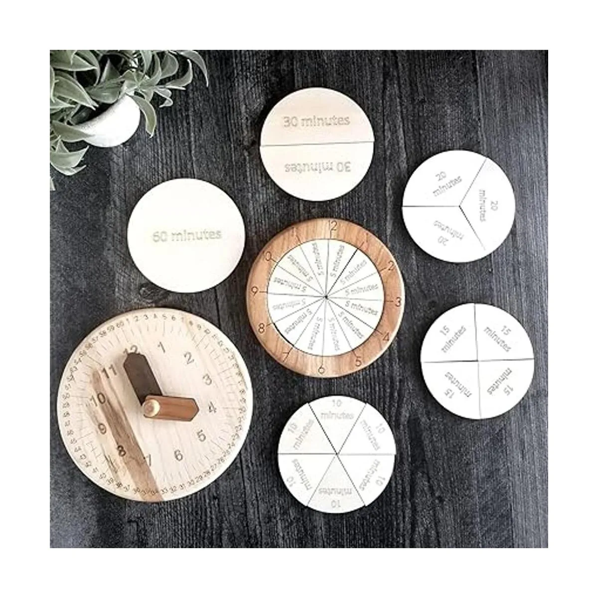 MerryHeart Reloj de aprendizaje de fracción de tiempo de_5