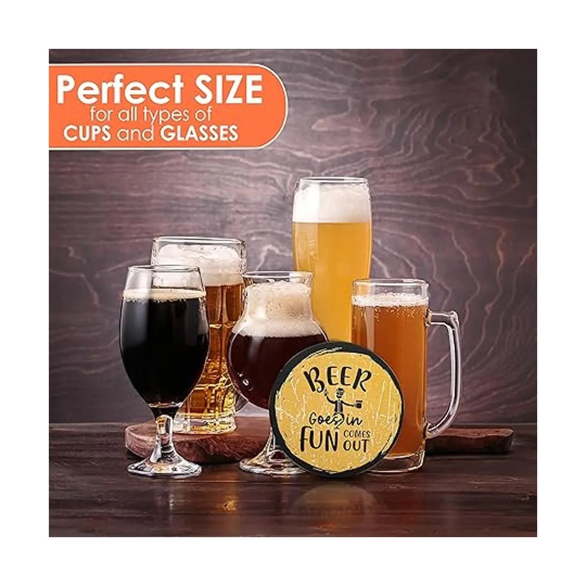 Good Vibes Juego de 8 posavasos para bebidas con_5