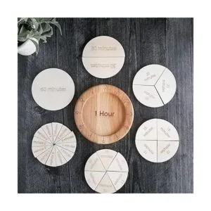 MerryHeart Reloj de aprendizaje de fracción de tiempo de_4