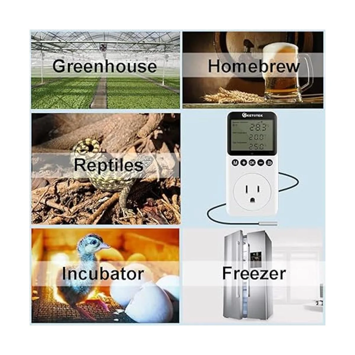 KETOTEK Enchufe digital de control de temperatura del_6