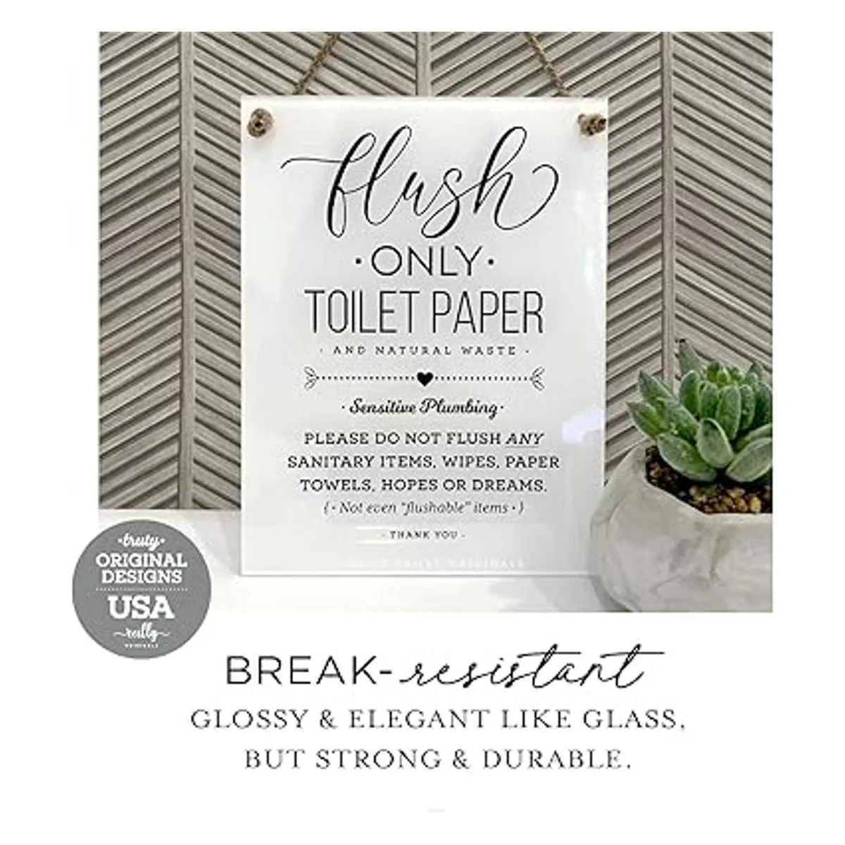 Letrero de baño de diseño de fontanería sensible de 6 x 8_3