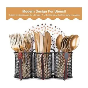 DTICON Organizador de cubiertos de metal para utensilios_3