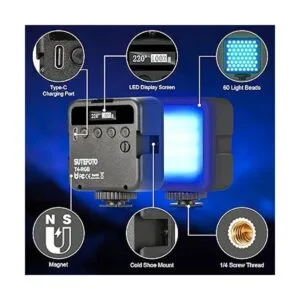 Sutefoto Luces de video RGB luz de cámara LED portátil a_2