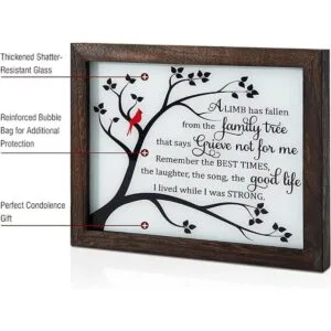 WOODEXPE Caja de sombra conmemorativa LED de regalo de_4