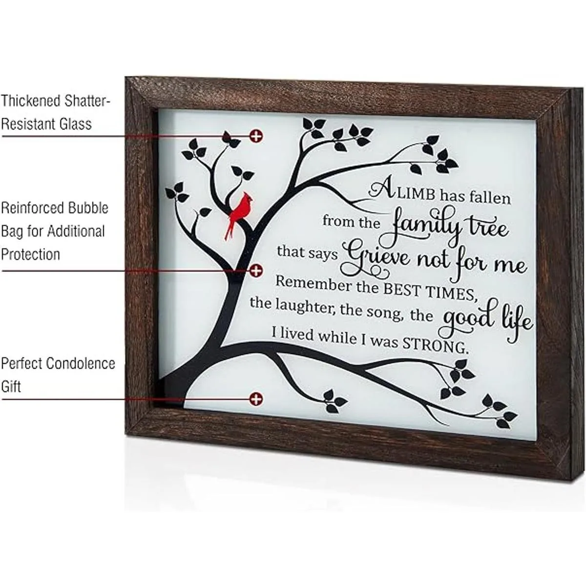 WOODEXPE Caja de sombra conmemorativa LED de regalo de_4