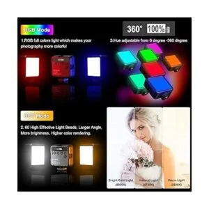 Sutefoto Luces de video RGB luz de cámara LED portátil a_3