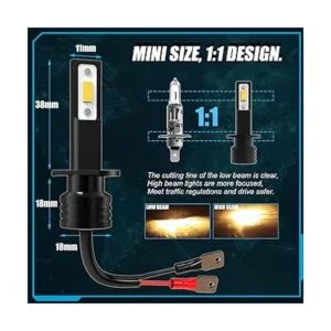 Kit de conversión de bombillas LED H1 antiniebla DRL para_6