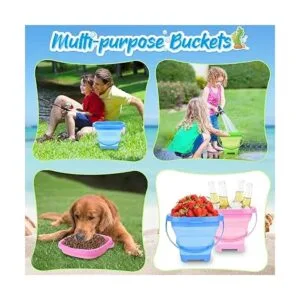 RACPNEL Cubos de playa plegables y juguetes de playa para_6