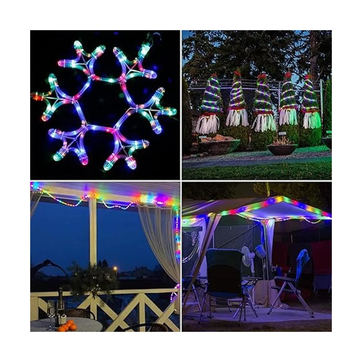 POTIVE Paquete de 2 luces solares de cuerda de 33 pies_3