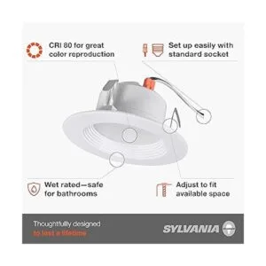 SYLVANIA Luz empotrada LED de 4 pulgadas con borde_2