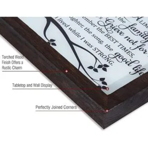 WOODEXPE Caja de sombra conmemorativa LED de regalo de_3