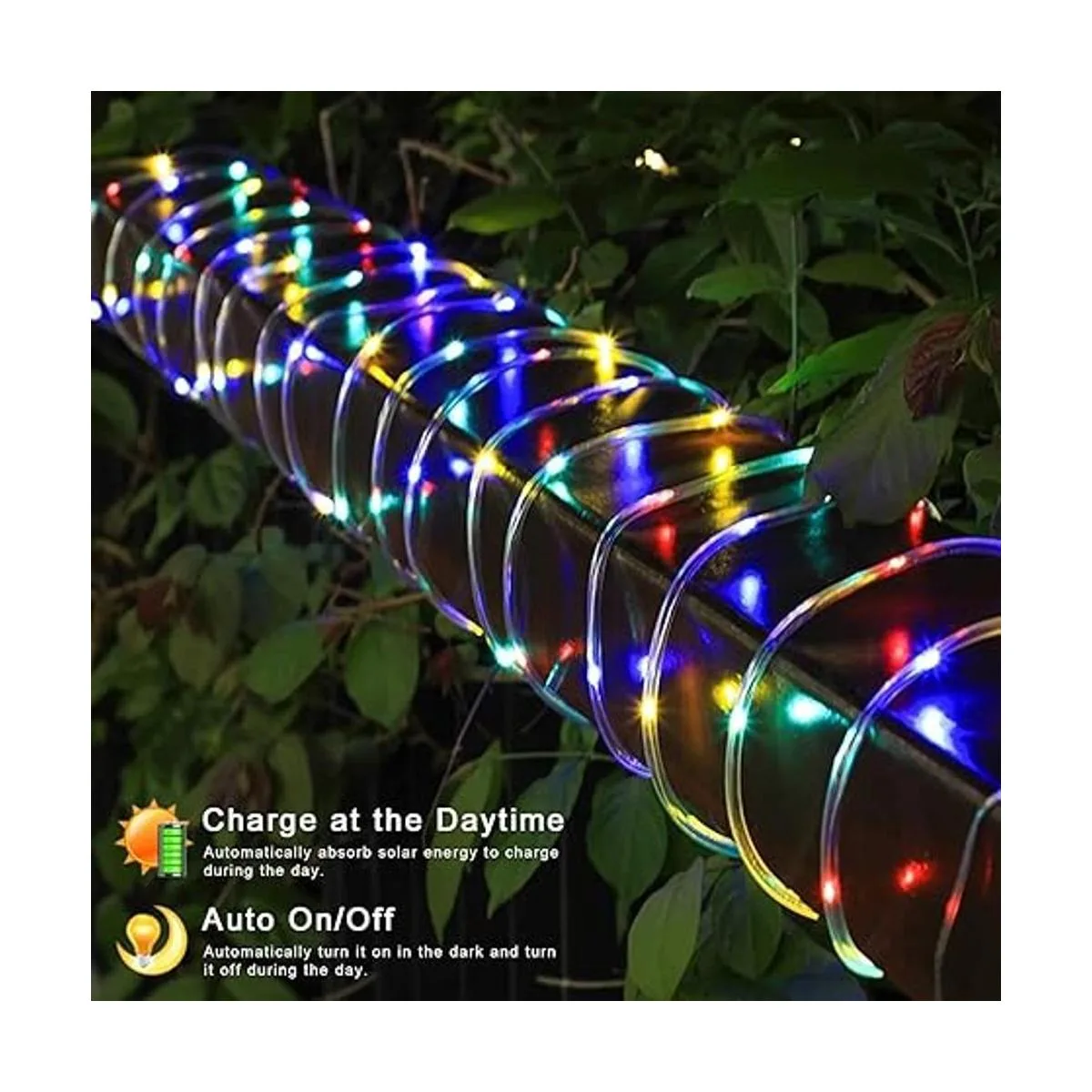 POTIVE Paquete de 2 luces solares de cuerda de 33 pies_2