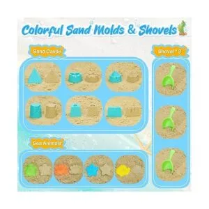 RACPNEL Cubos de playa plegables y juguetes de playa para_4