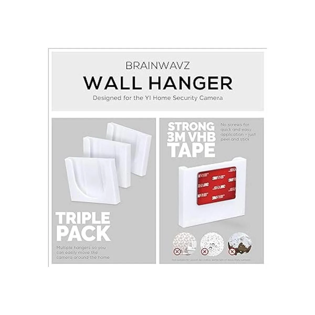 Brainwavz Soporte de pared para YI Home paquete de 3_3
