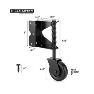 HILLMASTER Kit de rueda de puerta de 4 pulgadas con_2