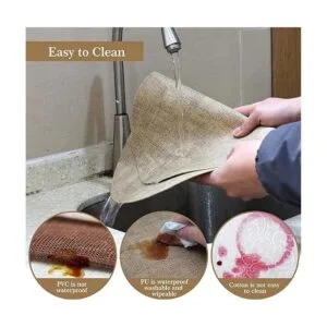 ANUNU Juego de 6 manteles individuales ovalados con diseño_4