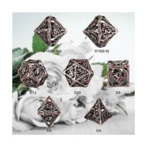 Dados DND dados de metal huecos DD juego de dados de_3