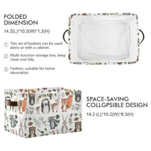 senya Cesta de almacenamiento plegable grande para_3