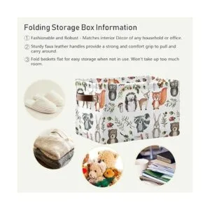 senya Cesta de almacenamiento plegable grande para_6