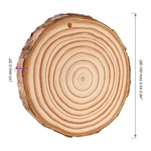 JOIKIT 50 piezas de rebanadas de madera natural de 3.5 a 4_2
