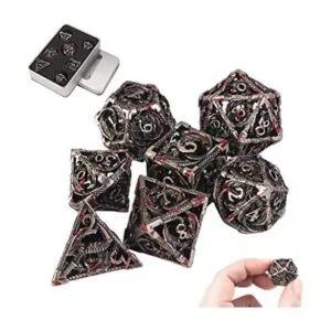 Dados DND dados de metal huecos DD juego de dados de_1