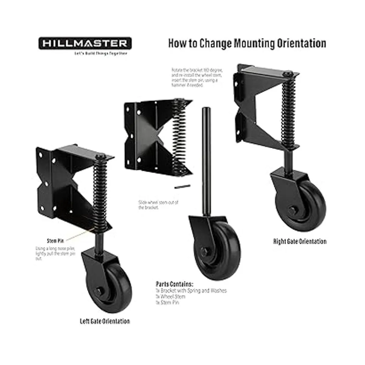 HILLMASTER Kit de rueda de puerta de 4 pulgadas con_3