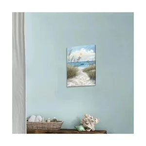 Cuadro abstracto de playa para pared camino de arena al_4