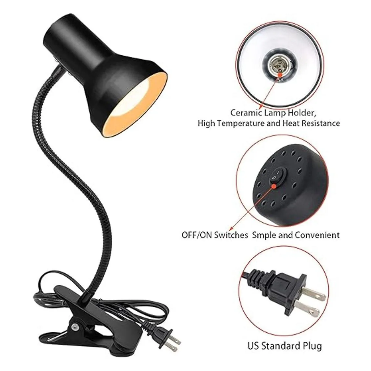 Desk Lamp EyeCaring Table Lamps 360Rotation Gooseneck_4