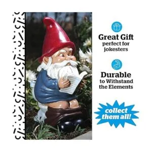 BigMouth Inc. Gnomo en un trono Jardín Gnomo Divertido_3