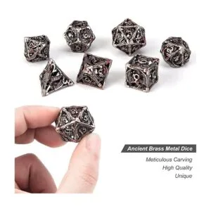 Dados DND dados de metal huecos DD juego de dados de_5