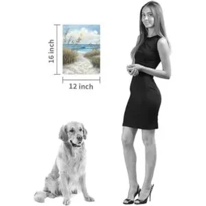 Cuadro abstracto de playa para pared camino de arena al_6