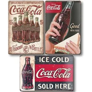 Clolinse Carteles de lata de Coca Cola Barra de_1