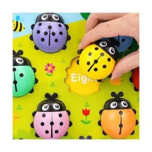 Ladybugs Montessori Juguetes de conteo de madera para_4